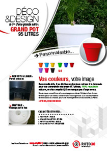 documentation Grand pot de jardin polyéthylène rotomoulé 